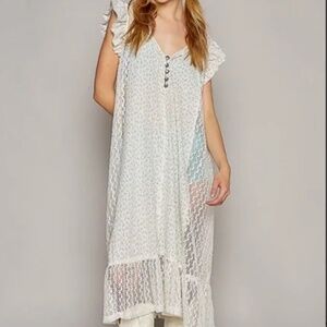 POL blue floral dress